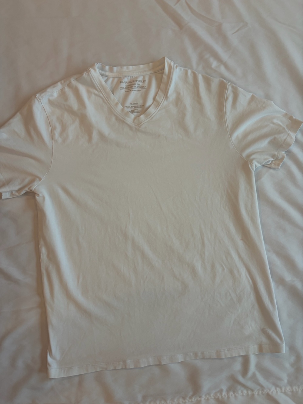 Banana Republic Men's Essential Tee Crewneck T-Shirt - White Size L